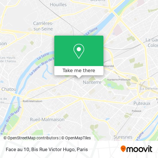 Face au 10, Bis Rue Victor Hugo map