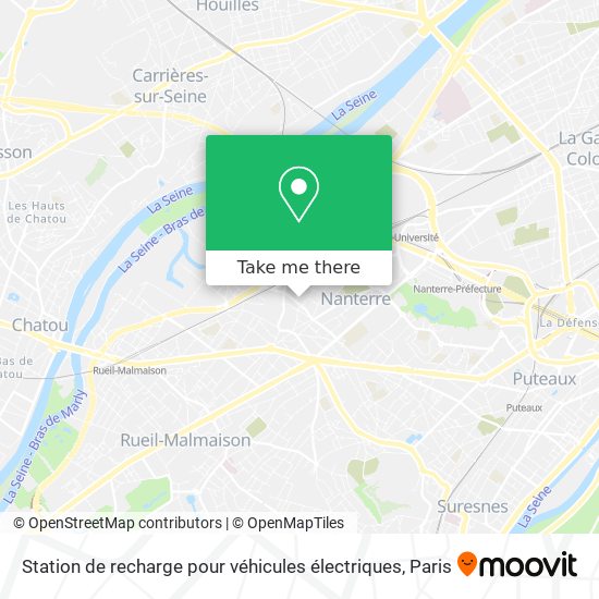 Mapa Station de recharge pour véhicules électriques