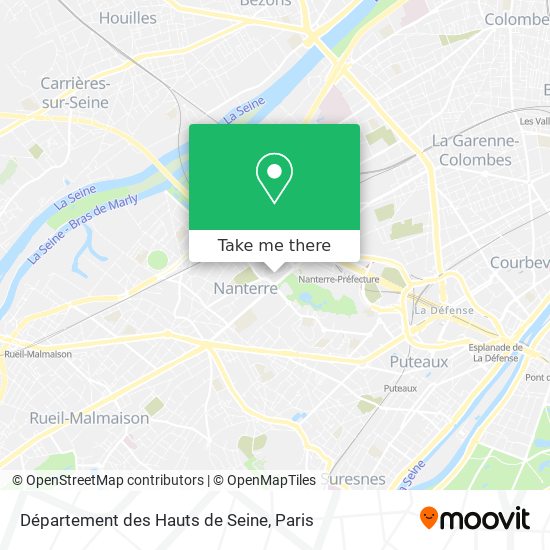 Département des Hauts de Seine map