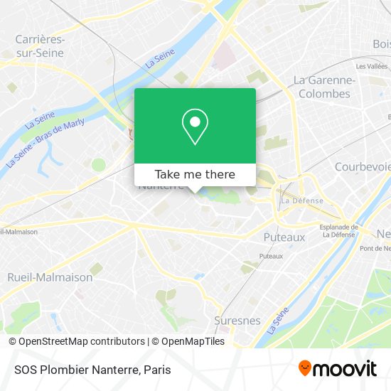 SOS Plombier Nanterre map