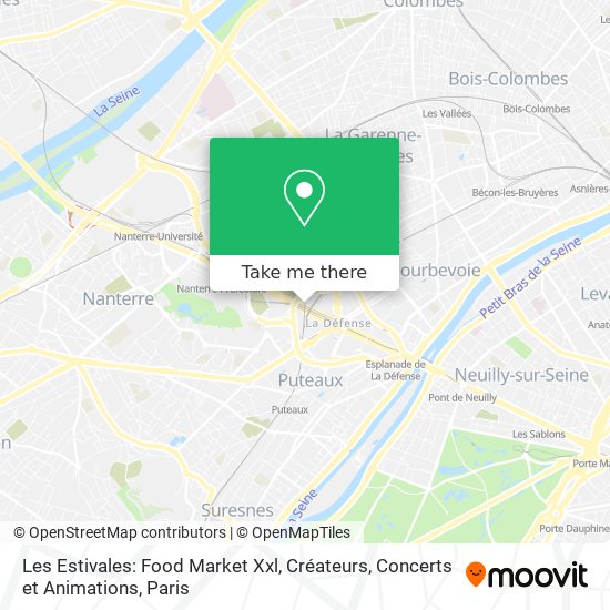 Mapa Les Estivales: Food Market Xxl, Créateurs, Concerts et Animations
