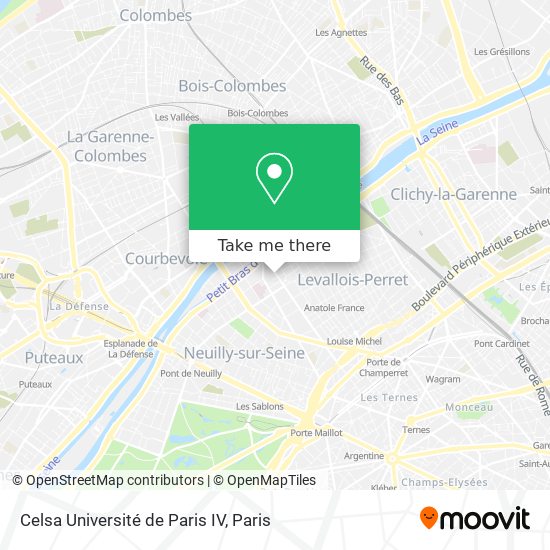 Celsa Université de Paris IV map
