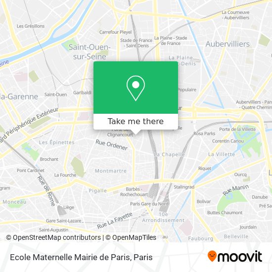 Mapa Ecole Maternelle Mairie de Paris