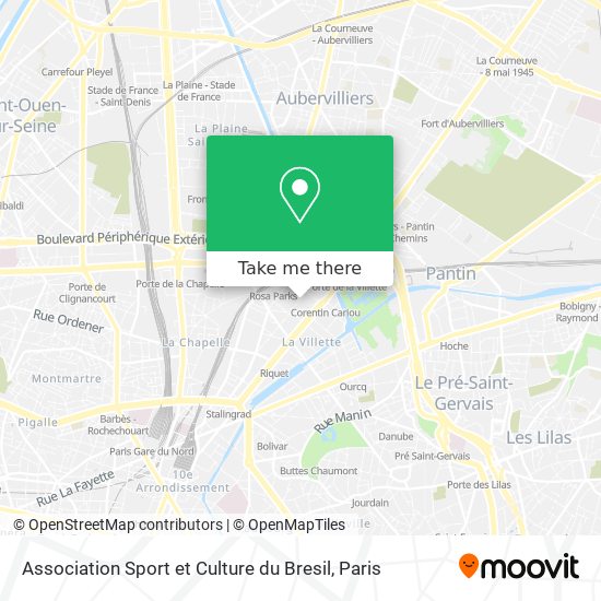 Mapa Association Sport et Culture du Bresil