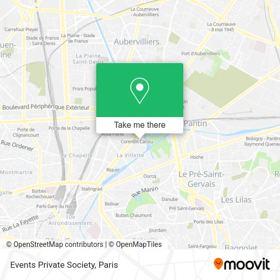 Events Private Society map