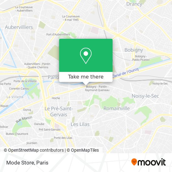 Mode Store map