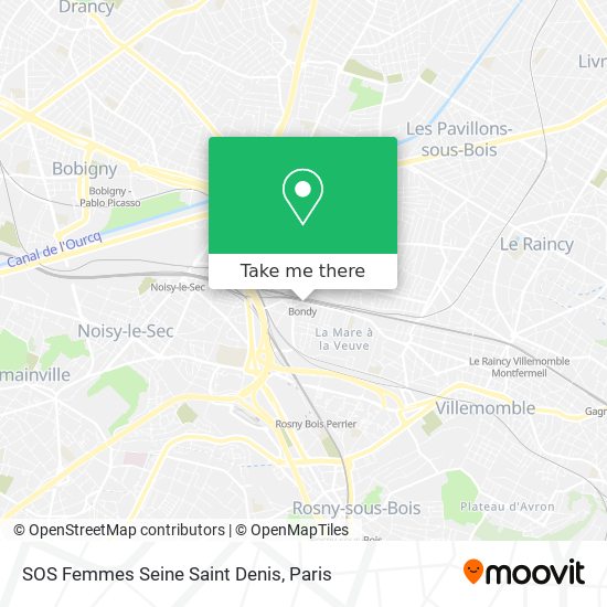 SOS Femmes Seine Saint Denis map