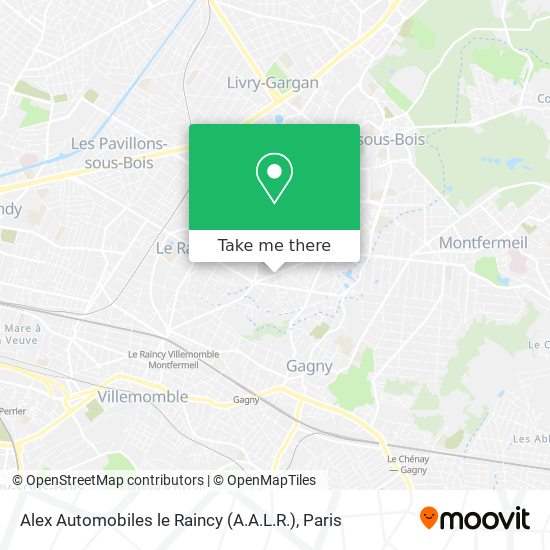 Alex Automobiles le Raincy (A.A.L.R.) map