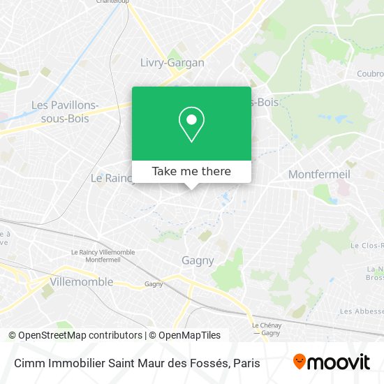 Mapa Cimm Immobilier Saint Maur des Fossés