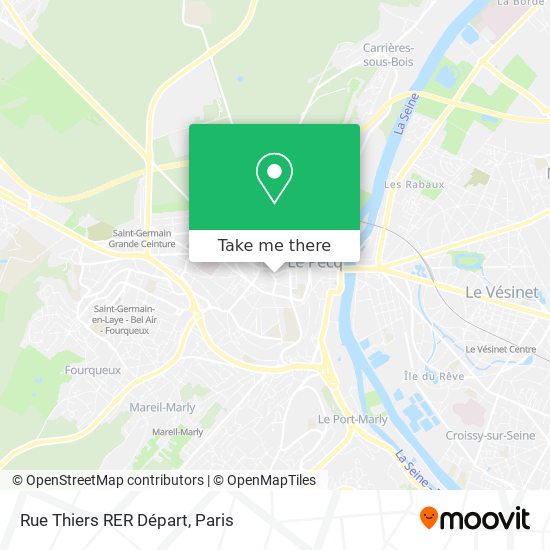 Mapa Rue Thiers RER Départ