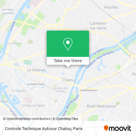 Mapa Controle Technique Autosur Chatou