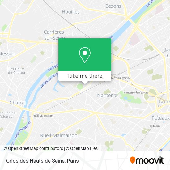 Mapa Cdos des Hauts de Seine