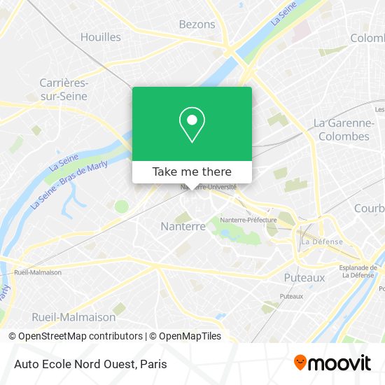 Auto Ecole Nord Ouest map