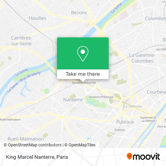 King Marcel Nanterre map