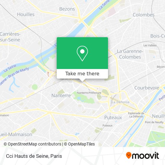 Mapa Cci Hauts de Seine
