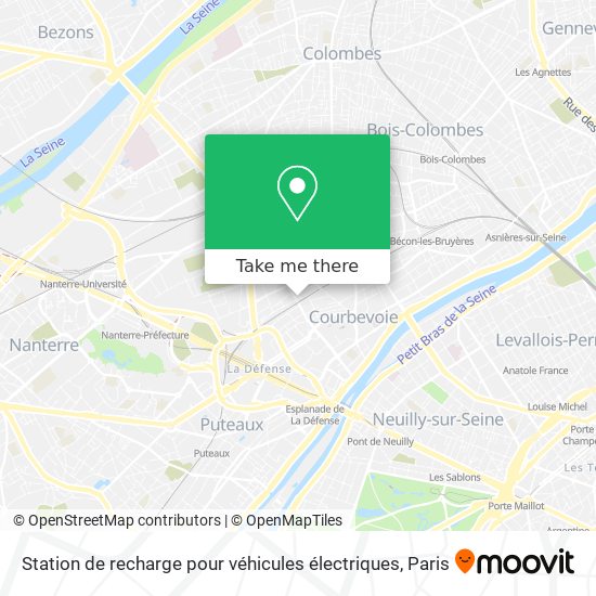 Mapa Station de recharge pour véhicules électriques