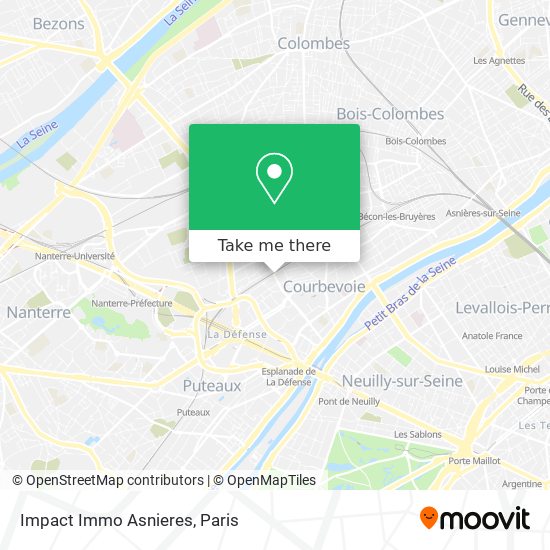 Mapa Impact Immo Asnieres