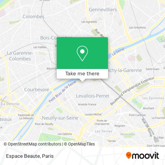 Espace Beaute map