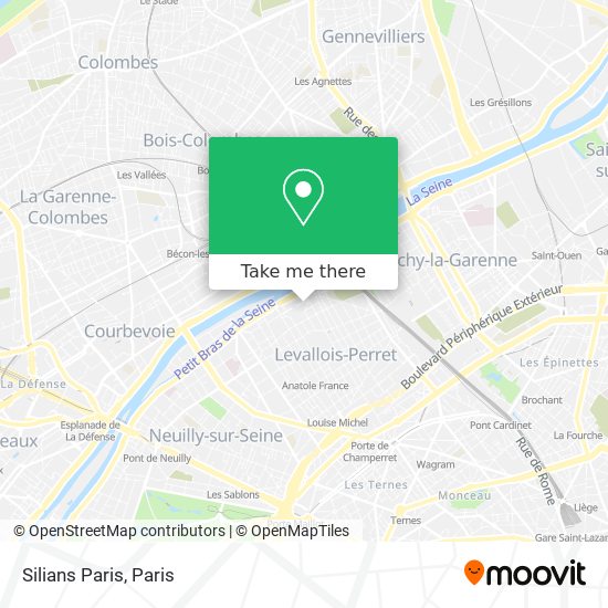 Mapa Silians Paris