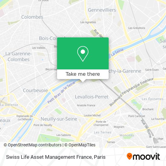 Mapa Swiss Life Asset Management France