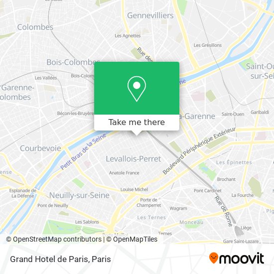 Mapa Grand Hotel de Paris