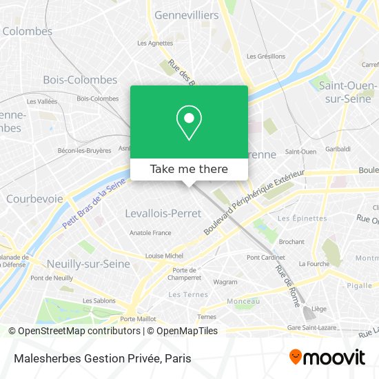 Malesherbes Gestion Privée map