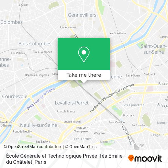 École Générale et Technologique Privée Iféa Emilie du Châtelet map