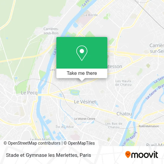 Stade et Gymnase les Merlettes map