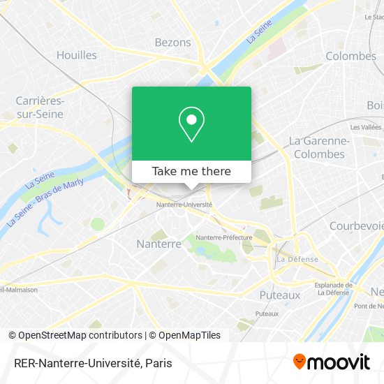 Mapa RER-Nanterre-Université