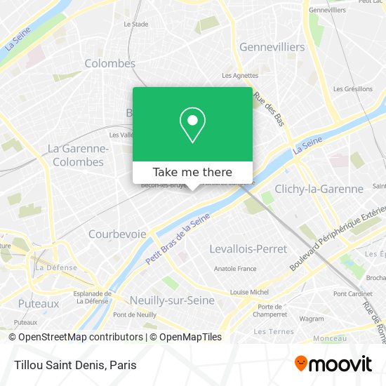 Tillou Saint Denis map