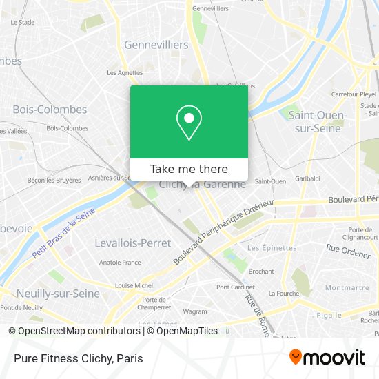 Pure Fitness Clichy map