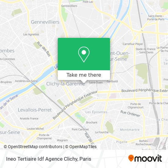 Ineo Tertiaire Idf Agence Clichy map