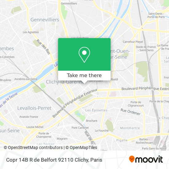 Mapa Copr 14B R de Belfort 92110 Clichy