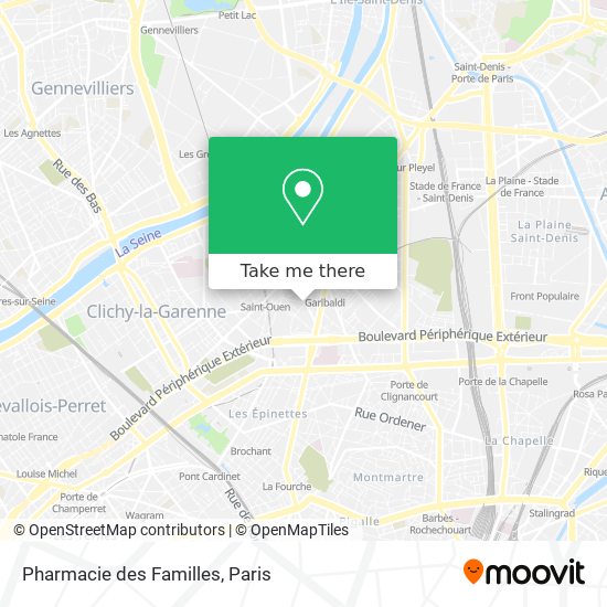 Mapa Pharmacie des Familles