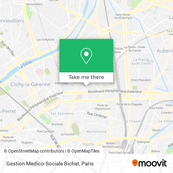 Gestion Medico-Sociale Bichat map