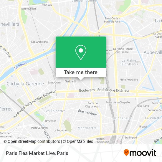 Mapa Paris Flea Market Live