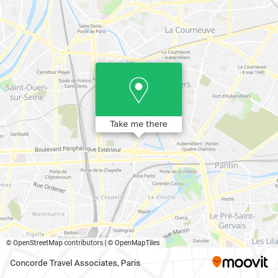 Concorde Travel Associates map