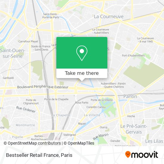 Mapa Bestseller Retail France