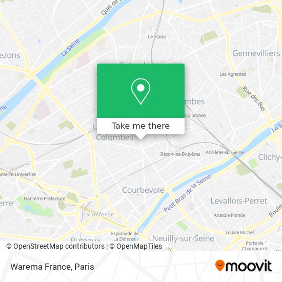 Mapa Warema France