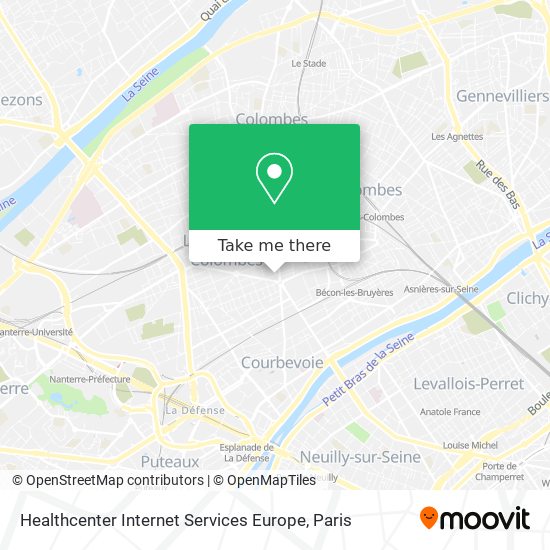 Mapa Healthcenter Internet Services Europe