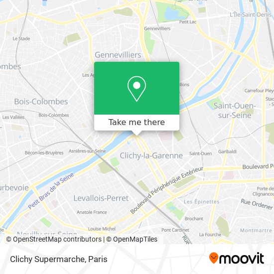 Mapa Clichy Supermarche