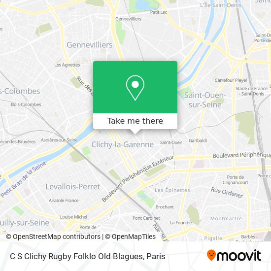 C S Clichy Rugby Folklo Old Blagues map