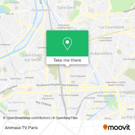 Animaux TV map