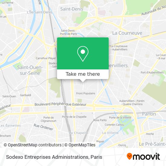 Sodexo Entreprises Administrations map