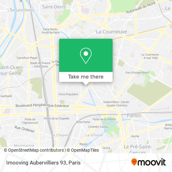 Mapa Imooving Aubervilliers 93