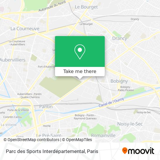 Mapa Parc des Sports Interdépartemental