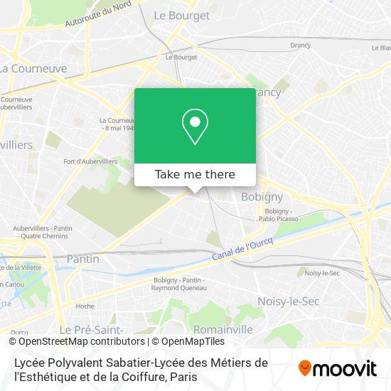 Mapa Lycée Polyvalent Sabatier-Lycée des Métiers de l'Esthétique et de la Coiffure