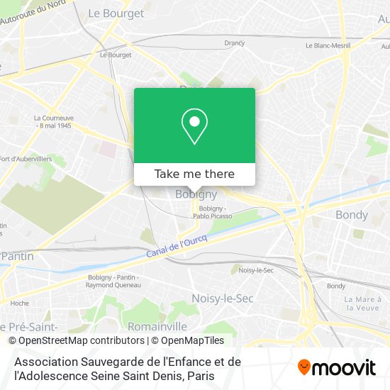 Association Sauvegarde de l'Enfance et de l'Adolescence Seine Saint Denis map