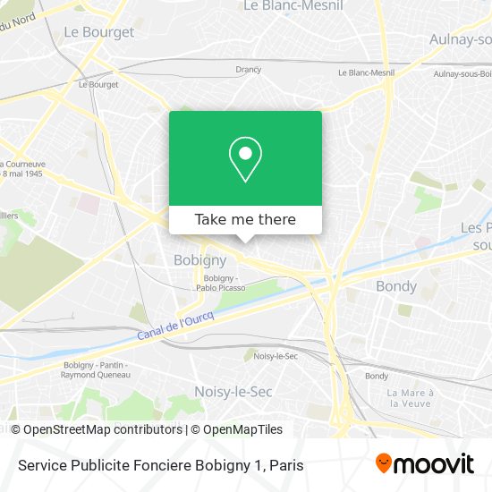 Mapa Service Publicite Fonciere Bobigny 1