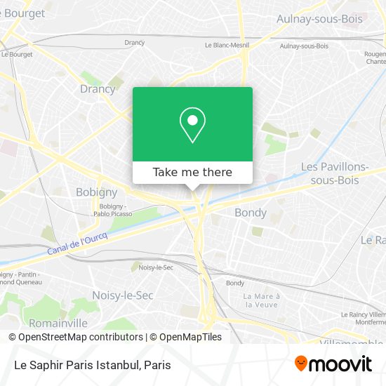 Le Saphir Paris Istanbul map